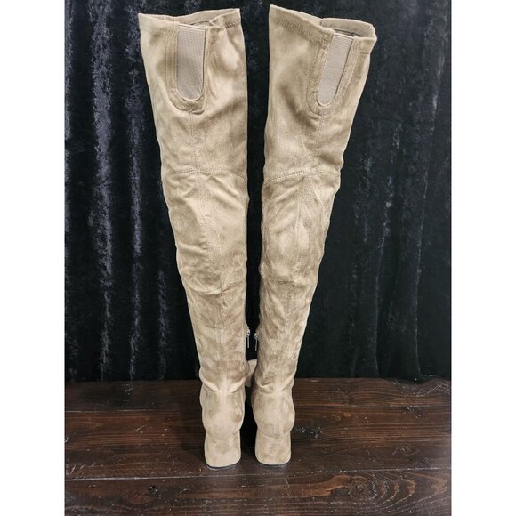 NEW Marc Fisher Charlotte Tan Over the Knee Boots/Sz. 7M - Picture 8 of 9